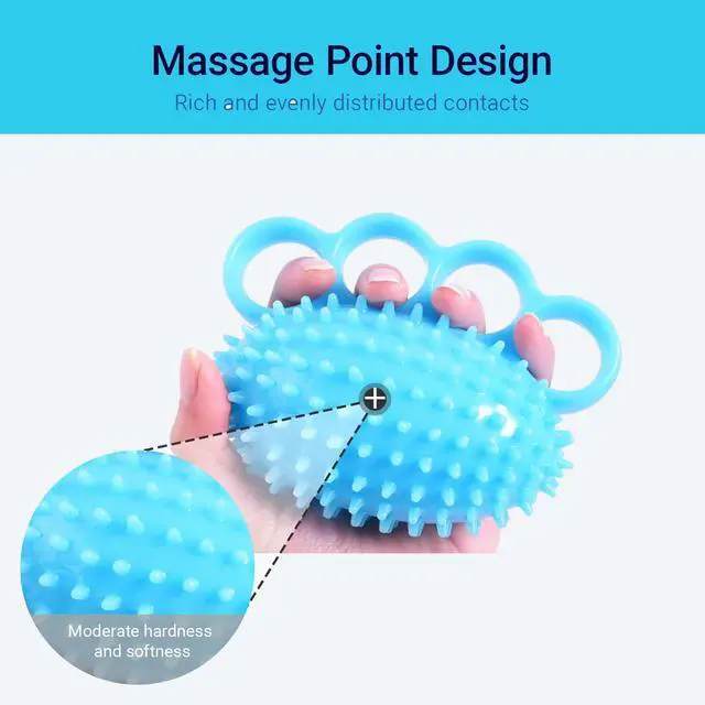 Alt view image 2 of 7 - Finger Exerciser Hand Squeeze Ball for Adults, Hand Grip Strength Trainer with Nail Clippers, Pain Relief & Improve Flexibility, Hand Exercisers for Rehab, Arthritis, Carpal Tunnel