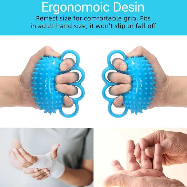 Alt view image 3 of 7 - Finger Exerciser Hand Squeeze Ball for Adults, Hand Grip Strength Trainer with Nail Clippers, Pain Relief & Improve Flexibility, Hand Exercisers for Rehab, Arthritis, Carpal Tunnel