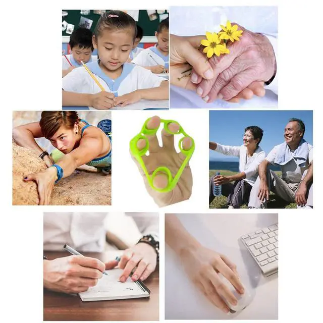 Alt view image 4 of 7 - 3pcs Finger Stretcher Exerciser, Hand Grip Strengthener, Hand Exerciser,Forearm Exerciser Trainer Silicone Rings for Muscle & Rehabilitation