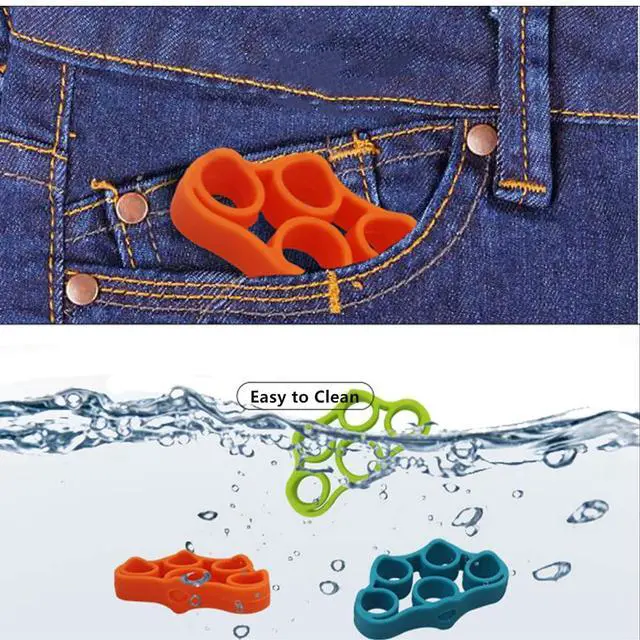 Alt view image 5 of 7 - 3pcs Finger Stretcher Exerciser, Hand Grip Strengthener, Hand Exerciser,Forearm Exerciser Trainer Silicone Rings for Muscle & Rehabilitation