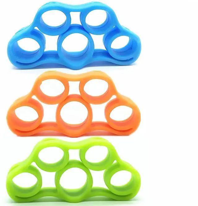 Alt view image 6 of 7 - 3pcs Finger Stretcher Exerciser, Hand Grip Strengthener, Hand Exerciser,Forearm Exerciser Trainer Silicone Rings for Muscle & Rehabilitation