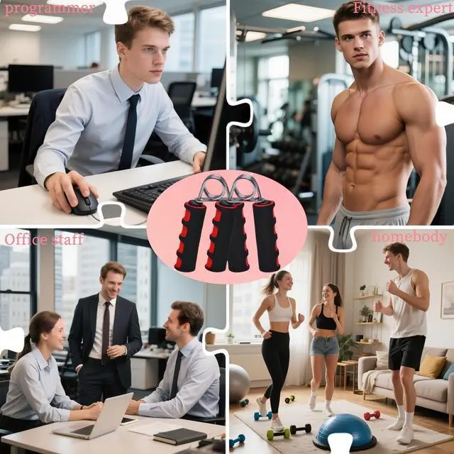 Alt view image 3 of 7 - Grip Strengthener Set - 2 Soft Foam Hand Exercisers for Arthritis Relief, Carpal Tunnel & Strength Training | Portable Hand Grip for Men/Women, Home/Office/Travel | Rehab, Tendonitis, Stress Relief