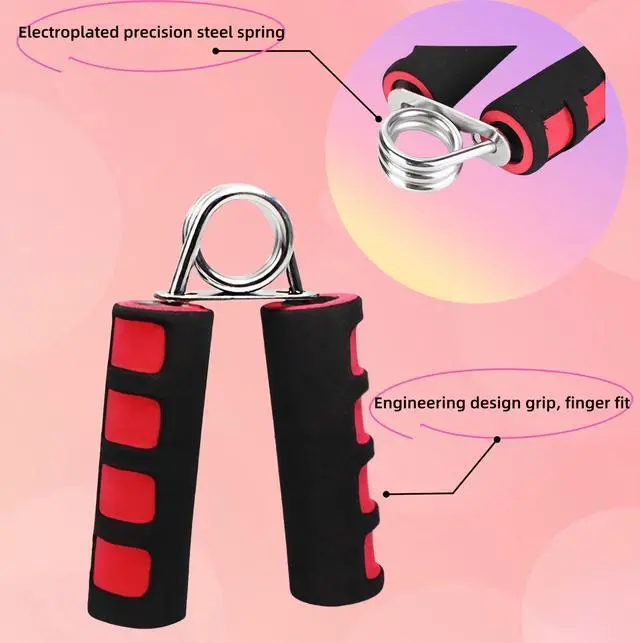 Alt view image 4 of 7 - Grip Strengthener Set - 2 Soft Foam Hand Exercisers for Arthritis Relief, Carpal Tunnel & Strength Training | Portable Hand Grip for Men/Women, Home/Office/Travel | Rehab, Tendonitis, Stress Relief