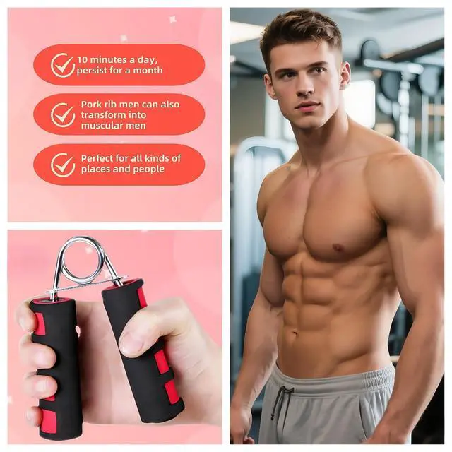 Alt view image 2 of 7 - Grip Strengthener Set - 2 Soft Foam Hand Exercisers for Arthritis Relief, Carpal Tunnel & Strength Training | Portable Hand Grip for Men/Women, Home/Office/Travel | Rehab, Tendonitis, Stress Relief