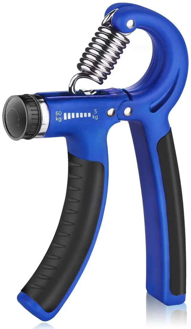 Main image of Grip Strength Trainer, Hand Grip Exerciser Strengthener with Adjustable Resistance 11-132 Lbs (5-60kg), Forearm Strengthener, Hand Exerciser for Muscle Building and Injury Recover Blue 1 Pack