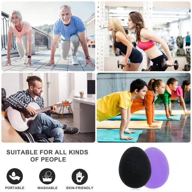 Alt view image 3 of 7 - Stress Balls for Adults, Hand Exersicers for Strength, Squeeze Balls for Hand Therapy, Set of 2 Hand Exersice Balls for Hand, Finger and Wrist Training with Carrying Bag