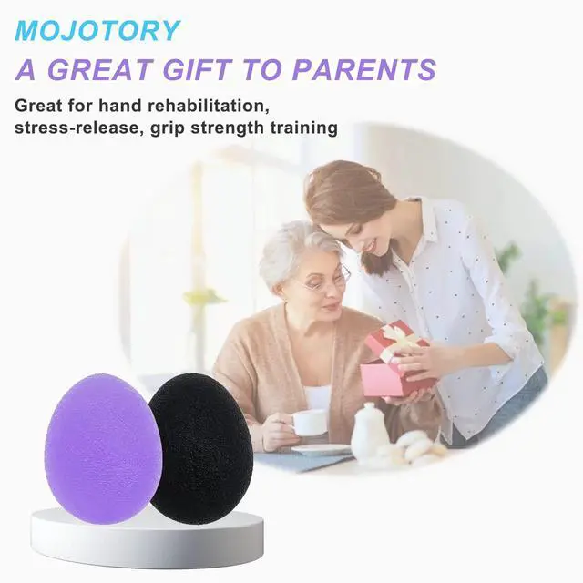 Alt view image 6 of 7 - Stress Balls for Adults, Hand Exersicers for Strength, Squeeze Balls for Hand Therapy, Set of 2 Hand Exersice Balls for Hand, Finger and Wrist Training with Carrying Bag