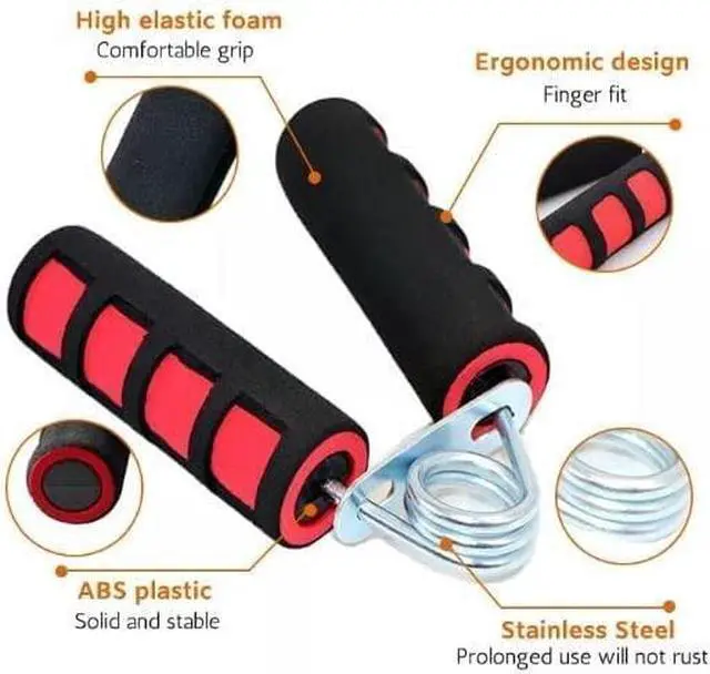 Alt view image 3 of 7 - BOOMIBOO Hand Grip Strengthener, Hand Soft Foam Manual Exerciser, Rapid Increase of Wrist, Forearm and Finger Strength Exercise Equipment, 2 Pack