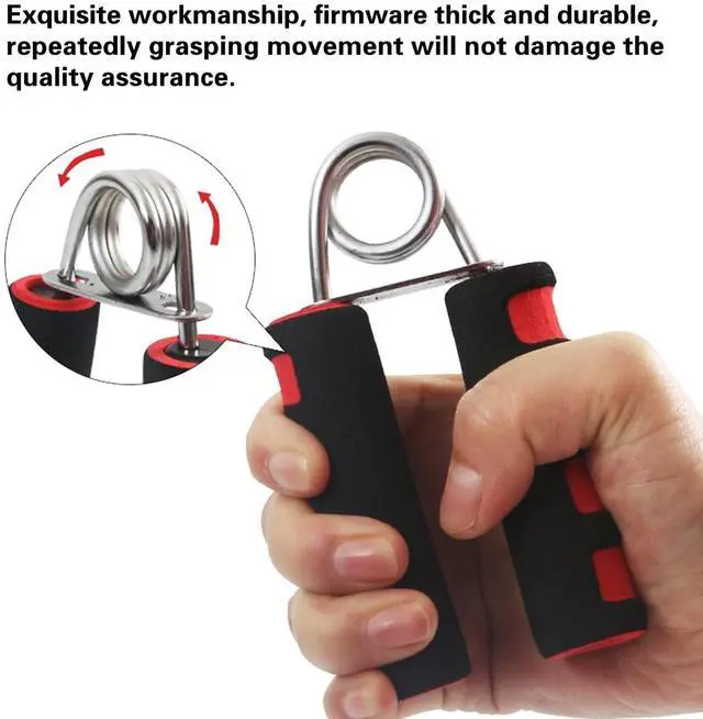 Alt view image 2 of 7 - BOOMIBOO Hand Grip Strengthener, Hand Soft Foam Manual Exerciser, Rapid Increase of Wrist, Forearm and Finger Strength Exercise Equipment, 2 Pack