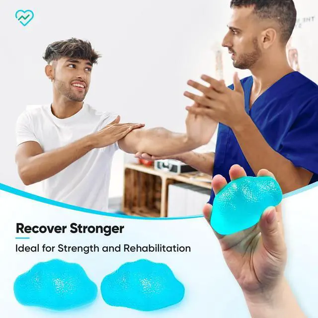 Alt view image 3 of 7 - Stress Balls for Adults, Hand Exercise Balls 6 Pack, Stress Relief & Grip Strength Trainer, Squishy Balls & Squeeze Balls for Arthritis, Carpal Tunnel, Hand Therapy with 3 Resistance Levels