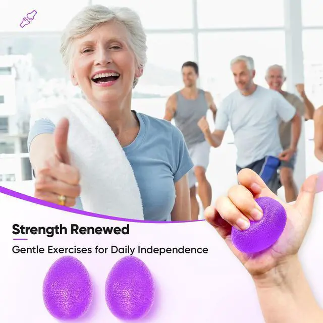 Alt view image 4 of 7 - Stress Balls for Adults, Hand Exercise Balls 6 Pack, Stress Relief & Grip Strength Trainer, Squishy Balls & Squeeze Balls for Arthritis, Carpal Tunnel, Hand Therapy with 3 Resistance Levels