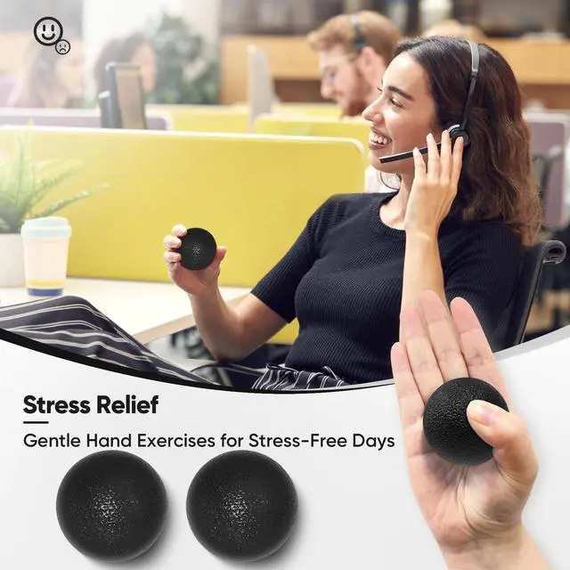 Alt view image 5 of 7 - Stress Balls for Adults, Hand Exercise Balls 6 Pack, Stress Relief & Grip Strength Trainer, Squishy Balls & Squeeze Balls for Arthritis, Carpal Tunnel, Hand Therapy with 3 Resistance Levels
