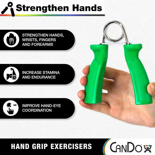 Alt view image 2 of 6 - Hand Grip Exerciser Pair, 24 lb, Blue-Heavy