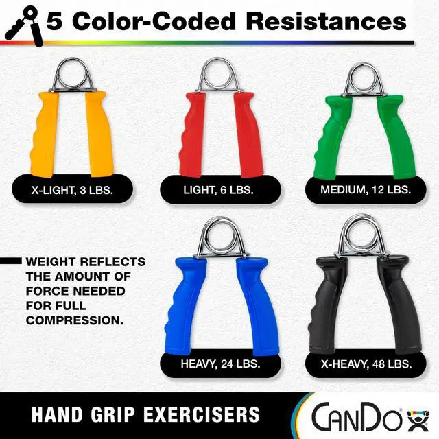 Alt view image 5 of 6 - Hand Grip Exerciser Pair, 24 lb, Blue-Heavy