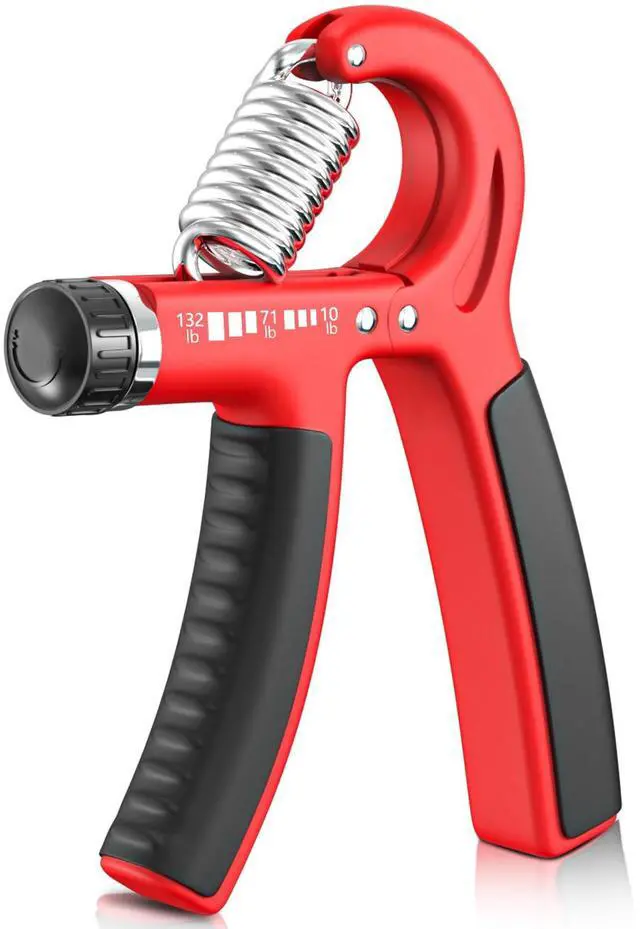 Main image of Grip Strengthener Forearm Strengthener, Adjustable Hand Grip for Strength Training & Rehabilitation, 10-132 lbs Resistance, Ideal for Athletes and Physical Therapy (1 Piece Red)