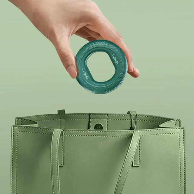 Alt view image 4 of 7 - Hand Strengthener Grip 3 in 1 Rubber Circle Finger Wrist Exercise Squeezer 20 30 40 50 60 70 80 Pounds