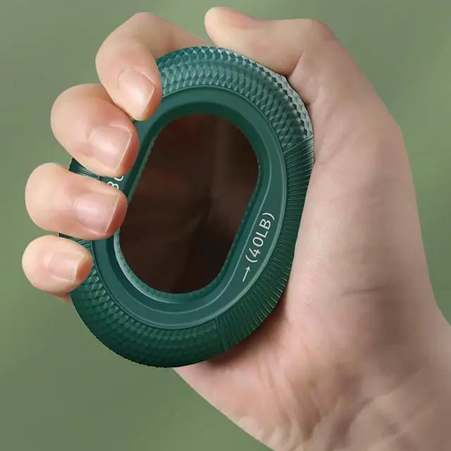 Alt view image 6 of 7 - Hand Strengthener Grip 3 in 1 Rubber Circle Finger Wrist Exercise Squeezer 20 30 40 50 60 70 80 Pounds