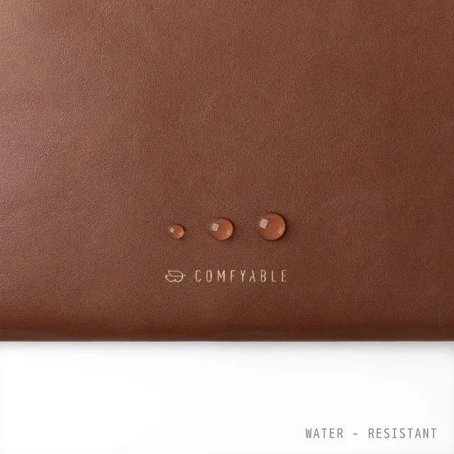 Alt view image 5 of 7 - Slim Protective Laptop Sleeve Compatible with 13/14 Inch MacBook Air & MacBook Pro M5/M4/M3/M2 Pro/Max 2026, Mac Travel Case, Laptop Pouch, Slim PU Leather Cover, Brown