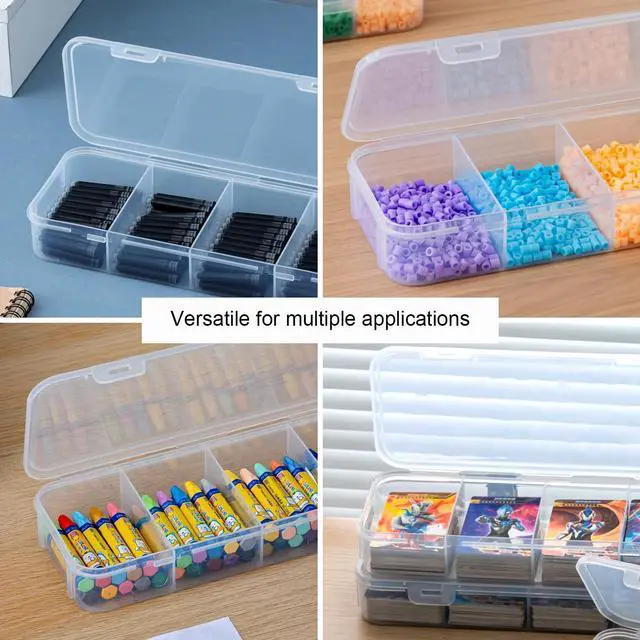 Alt view image 6 of 7 - 2-Pack Clear Cable Organizer Box with 16 Cable Ties, Portable Cord & Charger Storage for Drawer, Desk, Office & Home (2, Small)