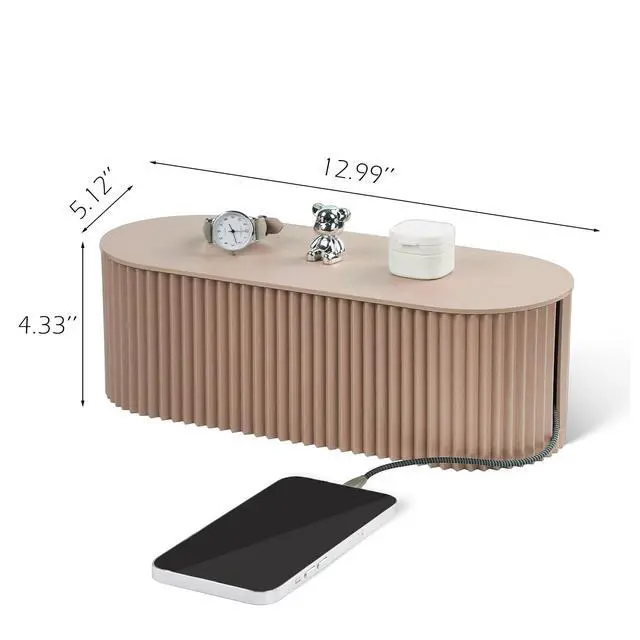 Alt view image 2 of 7 - Cable Management Box Large Cable Organizer Box for Power Strips, Surge Protectors, Chargers, Adapters, TV Computer Wires Cable Hider Organizer Box with Cable TiesClip Holders - Khaki