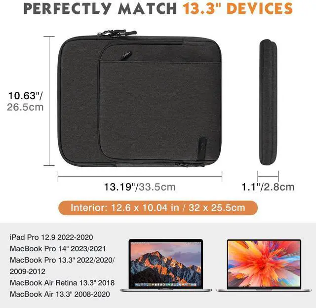 Alt view image 2 of 7 - 13.3-14 Inch Laptop Sleeve Bag Carrying Case with Accessory Pocket