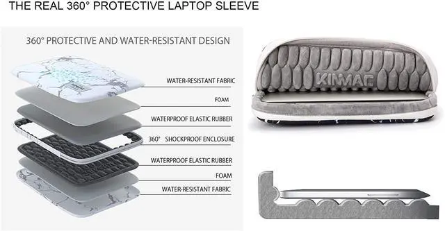 Alt view image 2 of 7 - 360° Protective Laptop Sleeve Case Bag Cover with Handle for MacBook Pro 16 inch,16 inch HP,Lenovo,Dell,ASUS,Acer Ultrabook and Business Laptop (F-04)