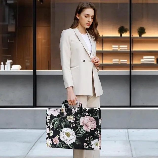 Alt view image 3 of 7 - Laptop Bag for Women, 15.6 inch Computer Bags