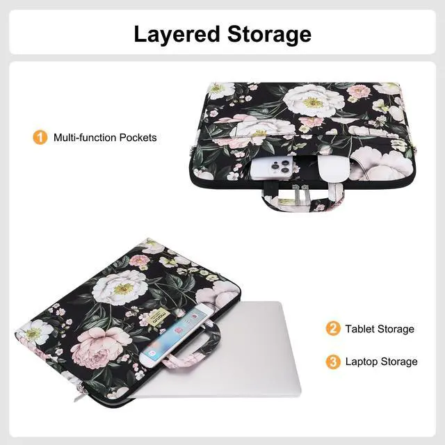 Alt view image 4 of 7 - Laptop Bag for Women, 15.6 inch Computer Bags