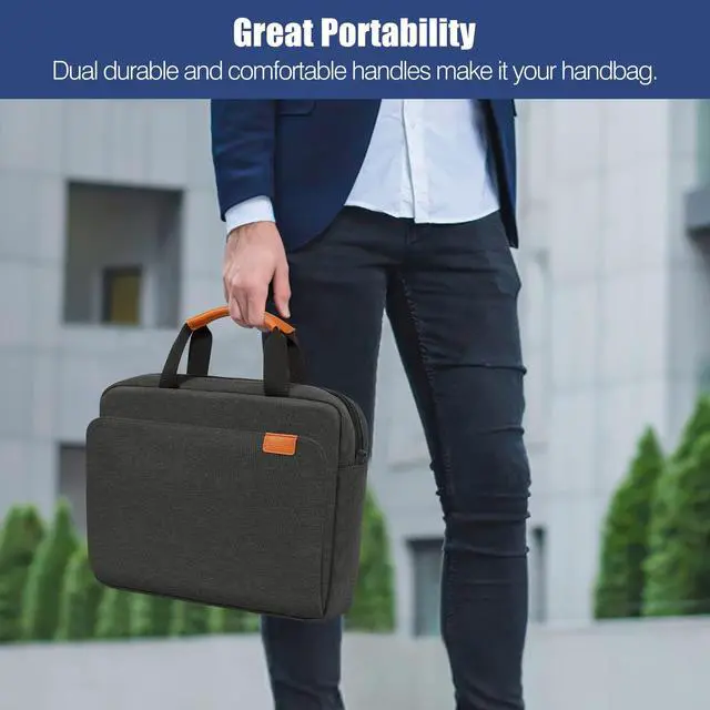 Alt view image 6 of 7 - 13-14 Inch Laptop Sleeve Shoulder Bag Protective Case with Handle