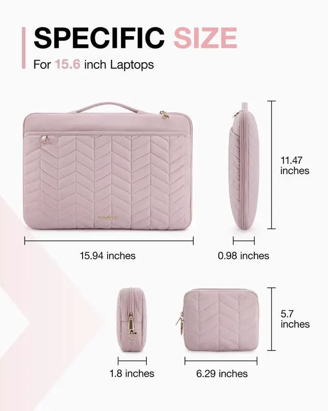 Alt view image 6 of 7 - Laptop Case 15-16 inch with Handle, Laptop Bag Sleeve Padded