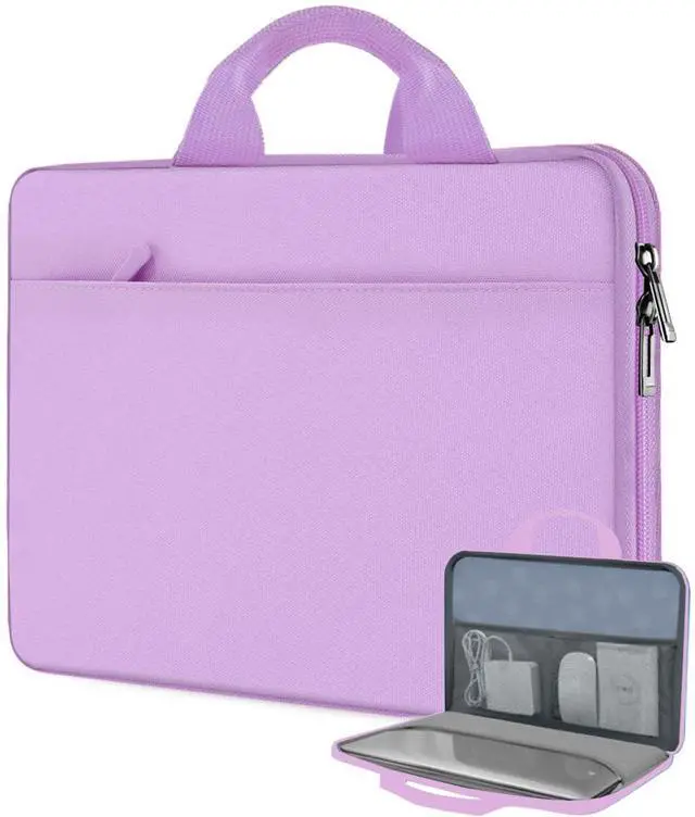 Main image of Laptop Case 13.3-14 inch Sleeve, TSA Computer Handbag Water-Resistant and Shockproof Bag Compatible with MacBook Pro/Neo 14", Mac Air/Pro 13.3" and 13"-14" Notebooks Chromebooks,Purple