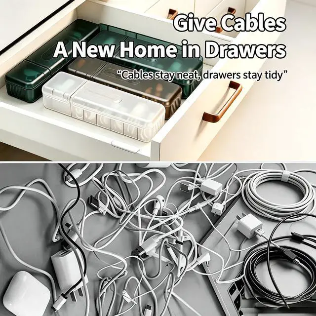 Alt view image 5 of 6 - 3 Pack Charger Cord Storage,Multipurpose Cable Organizer Bags, Fits Home Office Charger Organizers, Power Cord Organizer.