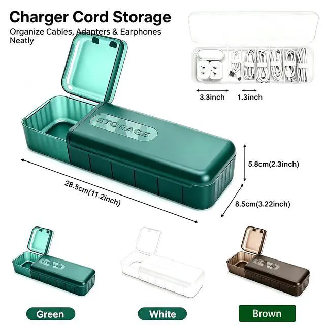 Alt view image 6 of 6 - 3 Pack Charger Cord Storage,Multipurpose Cable Organizer Bags, Fits Home Office Charger Organizers, Power Cord Organizer.