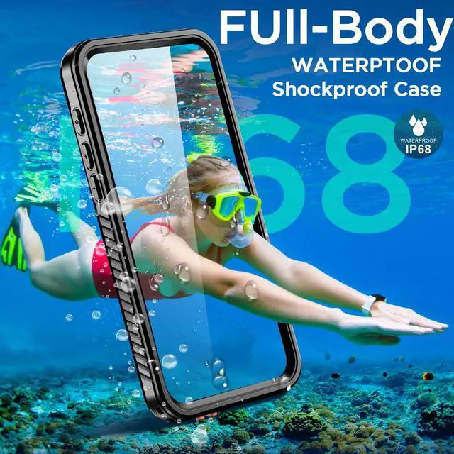 Alt view image 2 of 7 - Compatible with iPhone 17 Pro Max Case Waterproof, Clear Water Proof Built-in Screen Protector Shockproof Dustproof Snowproof Full Body Rugged Underwater Phone Case with Lanyard