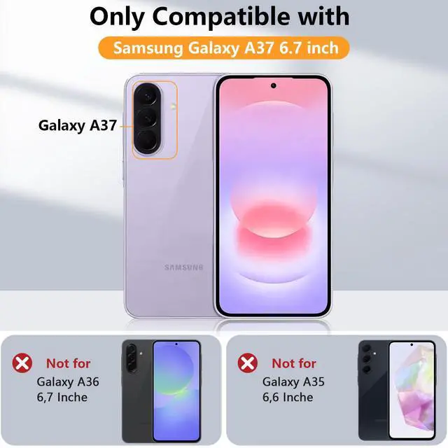 Alt view image 2 of 7 - for Samsung Galaxy A37 5G Phone Case with Screen Protector, Heavy Duty Military Shockproof Full Body Durable TPU Protective Cover Case for Samsung A37 5G (Green)