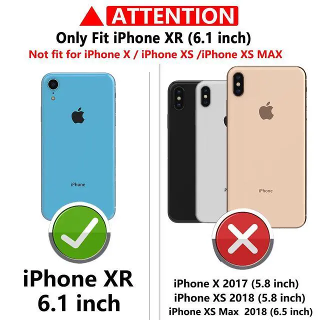 Alt view image 2 of 6 - for iPhone XR Case, Built in Slide Camera Lens Cover+Finger Ring Holder Kickstand+Screen Protector, Heavy Duty Shockproof Full Body Protective Phone Case, Blue