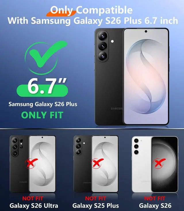 Alt view image 2 of 7 - Designed for Samsung Galaxy S26 Plus Case Waterproof, Built-in Lens & Screen Protector Military Shockproof Dropproof IP68 Underwater Full Body Phone Case for Samsung Galaxy S26 Plus 6.7"-Black
