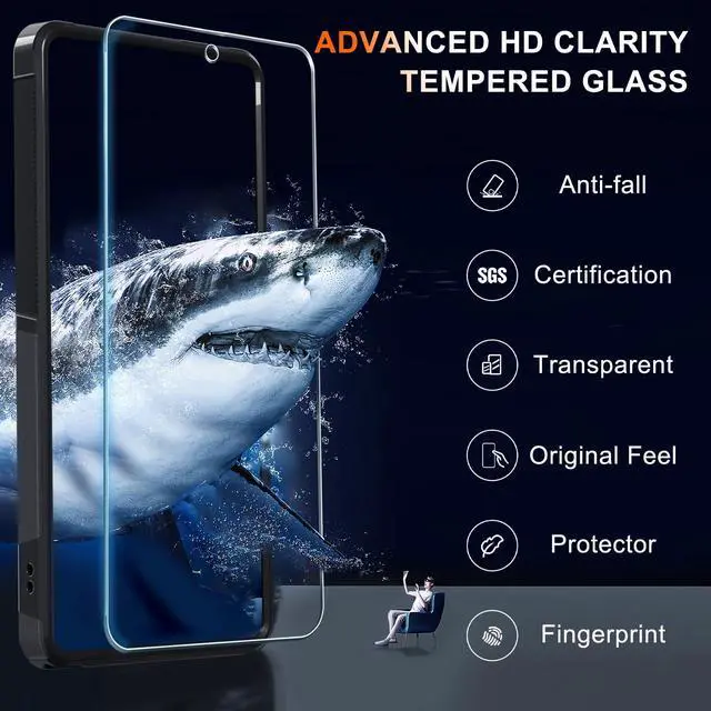 Alt view image 3 of 7 - for Moto G Power 5G 2025 Case,Full Body Heavy Duty Cover,Black Matte