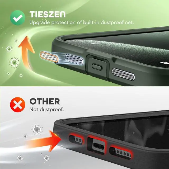 Alt view image 5 of 7 - for iPhone 15 Pro Max Case,Compatible with MagSafe,Matte Dark Green