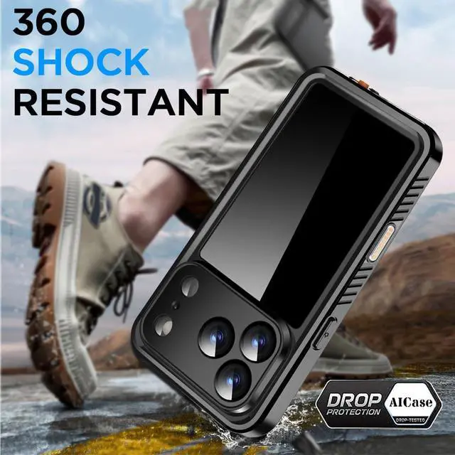Alt view image 4 of 7 - Compatible with iPhone 17 Pro Max Case Waterproof, Clear Water Proof Built-in Screen Protector Shockproof Dustproof Snowproof Full Body Rugged Underwater Phone Case with Lanyard