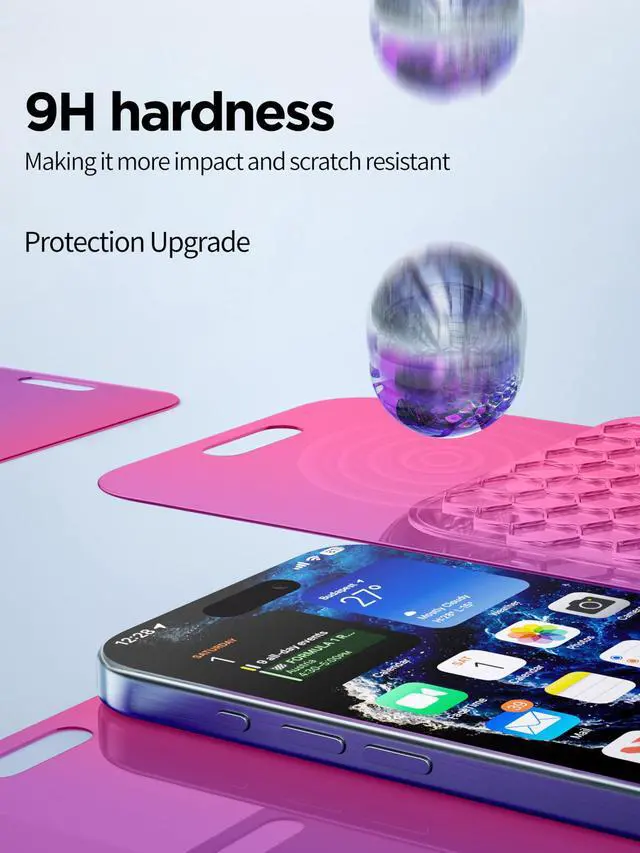 Alt view image 4 of 6 - Compatible for iPhone 16/15 Privacy Screen Protector