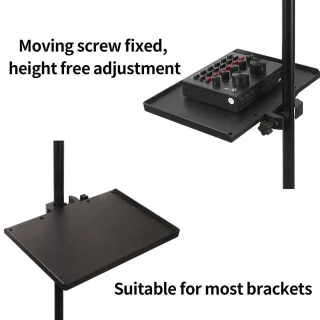 Alt view image 3 of 7 - Multi-Functional Phone Holder Microphone Stand Plastic Tray Live Broadcast Microphone Mic Rack Stand for Stage Live Streaming Concert Performance Singing Podcast 2Pcs