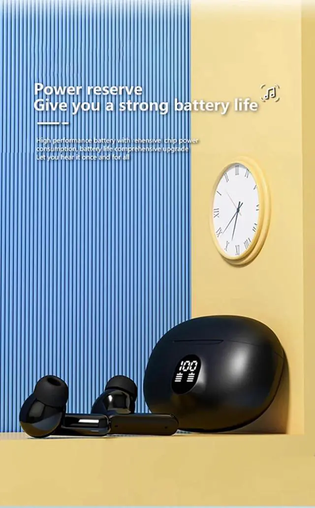 Alt view image 3 of 7 - Wireless Earbuds, Bluetooth 5.3 Headphones, Ear Buds, in Ear Earbuds with Noise Cancelling Mic, 45H Playing Time, LED Display, IP7 Waterproof, Earphones for Phone Android/iOS Sports