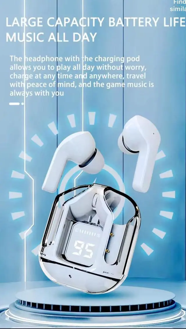 Alt view image 2 of 4 - Air31 TWS in-Ear Wireless Earphone Headphone - HD Conversation, Bluetooth 5.3, True Wireless Stereo for Gaming, Running, Sport, Music, HiFi Waterproof Earphones (Blue)