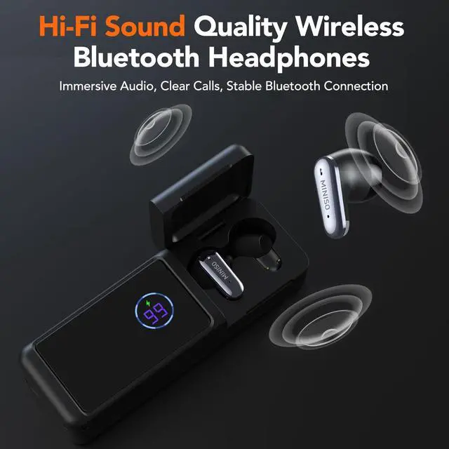 Alt view image 7 of 7 - MS120 3-in-1 Wireless Earbuds, Bluetooth 6.0 Headphones with 3-Mode Tactical Flashlight, HiFi Stereo Sport Earphones with AI Noise Canceling Mic for Outdoor Hiking Camping, 70H Playtime