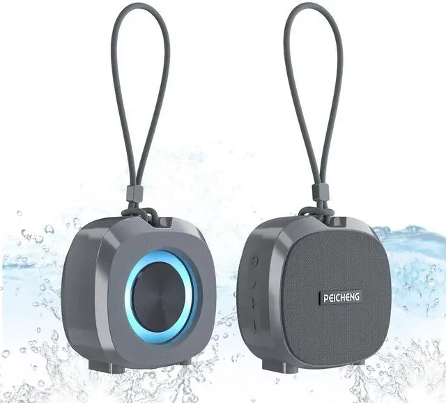 Main image of Speaker, Small Portable Bluetooth Wireless IPX5 Waterproof Shower Speaker,Loud Stereo Sound Deep Bass,TWS Paire, RGB Lights,Long Playtime for Outdoor Party, Great Gift,1PC(Gray)