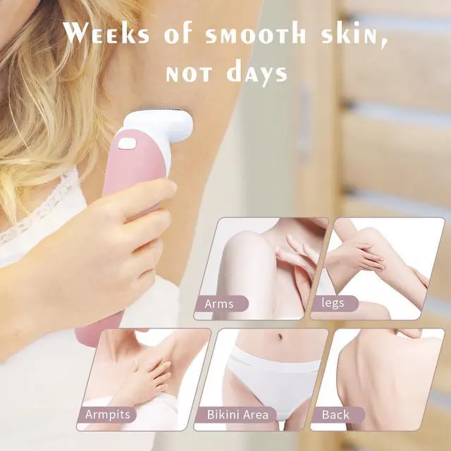 Alt view image 6 of 7 - 5 in 1 Electric Shaver for Women,Epilators Hair Removal for Women's Body, Electric Razor for Women Legs Public Area Bikini Trimmer, Face Scrubber, Facial Cleaning Brush Dry Wet Gift Set (Pink)