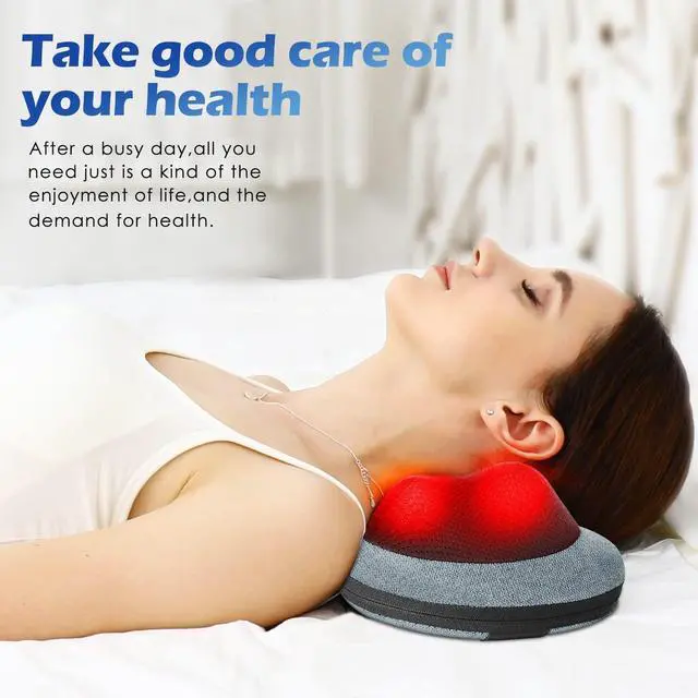 Alt view image 3 of 7 - Back Massager for Pain Relief Deep Tissue with Heat, Gifts for Men | Kneading Massager for Neck,Shoulder,Foot&Lower Back Pain,Body Muscle Relaxation,Gifts for Women/Mom/Dad,Fathers Day Dad Gifts