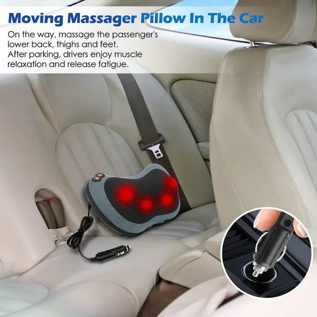 Alt view image 6 of 7 - Back Massager for Pain Relief Deep Tissue with Heat, Gifts for Men | Kneading Massager for Neck,Shoulder,Foot&Lower Back Pain,Body Muscle Relaxation,Gifts for Women/Mom/Dad,Fathers Day Dad Gifts