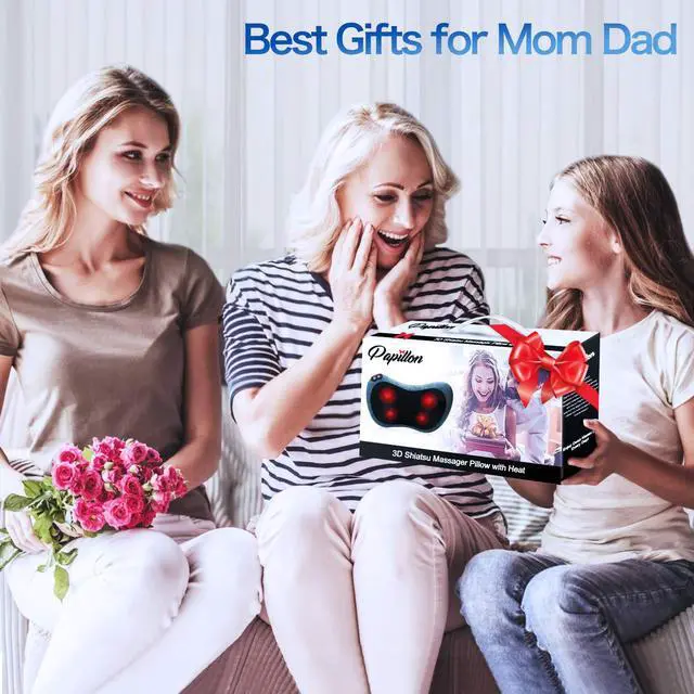 Alt view image 7 of 7 - Back Massager for Pain Relief Deep Tissue with Heat, Gifts for Men | Kneading Massager for Neck,Shoulder,Foot&Lower Back Pain,Body Muscle Relaxation,Gifts for Women/Mom/Dad,Fathers Day Dad Gifts